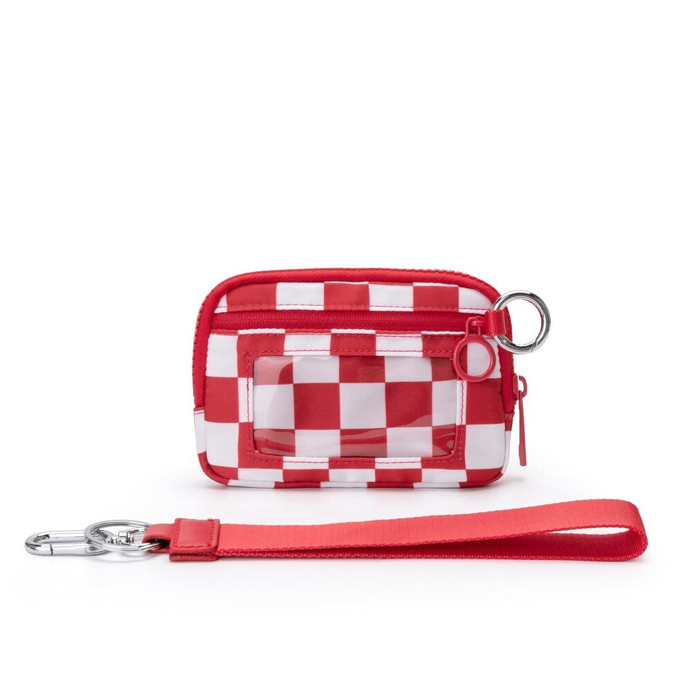 8322 Wristlet Wallet Mini Zip Card Case with Clear ID Window Zipper Coin